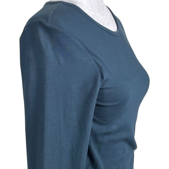 JAMES PERSE Double Shirred Skinny Dress Size 2 Medium Green 3/4 Sleeve EUC - Picture 8 of 16